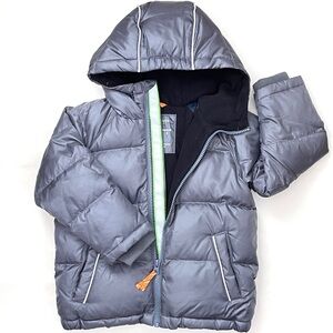 Crewcuts Gray Hooded Puffer Jacket